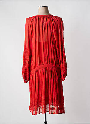 Robe mi-longue coupe fluide manches longues orange VANESSA BRUNO femme