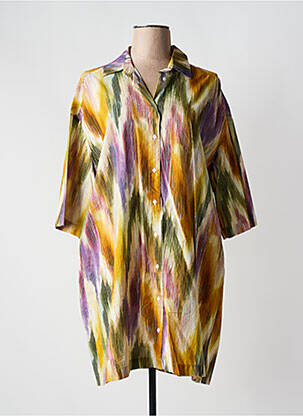 Robe courte manches 3/4 manches 3/4 jaune HARTFORD femme