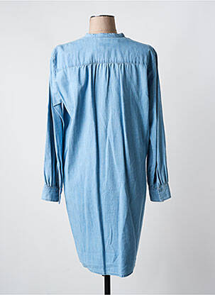 Robe mi-longue manches longues manches longues bleu HARTFORD femme