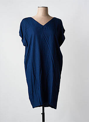 Robe courte manches courtes manches courtes bleu KARMA KOMA femme