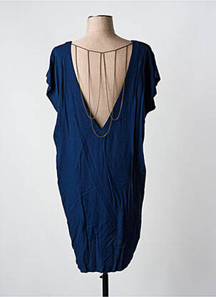 Robe courte manches courtes manches courtes bleu KARMA KOMA femme