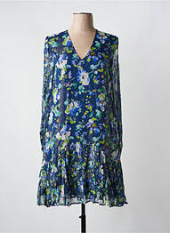 Robe courte imprimé fleurs manches longues bleu ESSENTIEL ANTWERP femme