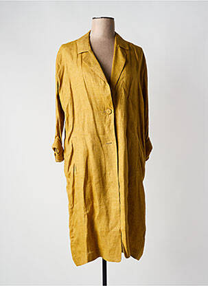 Veste casual col tailleur jaune BELLA JONES femme