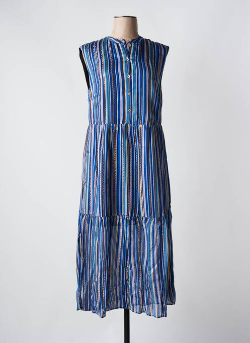 Robe mi-longue bleu SET pour femme