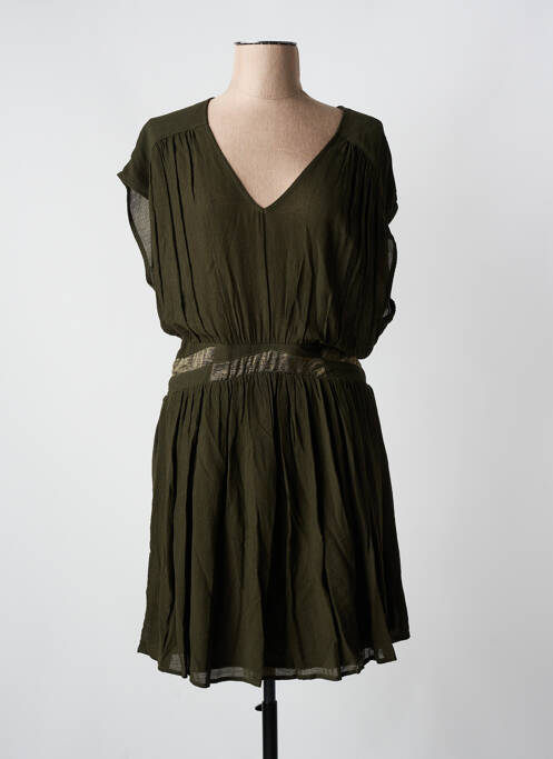 Robe mi-longue vert LOUIZON pour femme