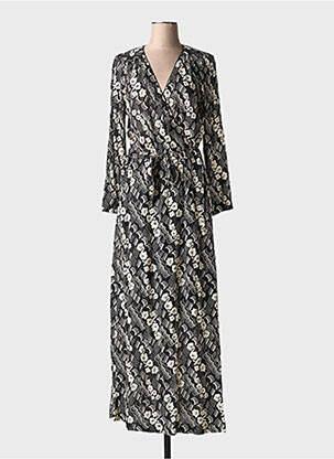 Robe longue manches longues manches longues noir LA PETITE FRANCAISE femme