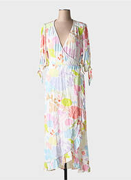 Robe longue manches courtes manches courtes orange FABIENNE CHAPOT femme
