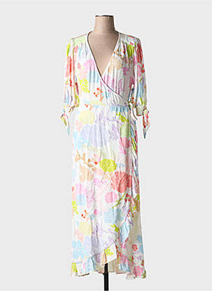 Robe longue manches courtes manches courtes orange FABIENNE CHAPOT femme
