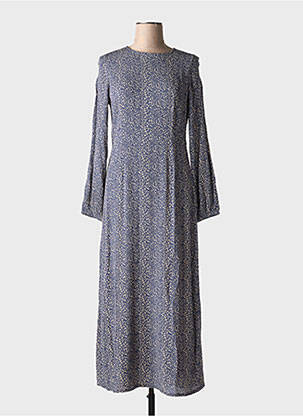 Robe longue manches longues manches longues bleu INDI & COLD femme