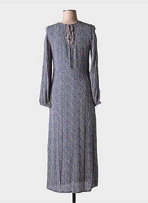 Robe longue manches longues manches longues bleu INDI & COLD femme