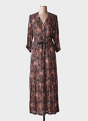 Robe longue manches longues manches longues noir LA PETITE FRANCAISE femme