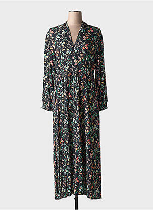 Robe longue manches longues manches longues noir INDI & COLD femme