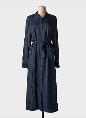 Robe longue manches longues manches longues bleu SCOTCH & SODA femme
