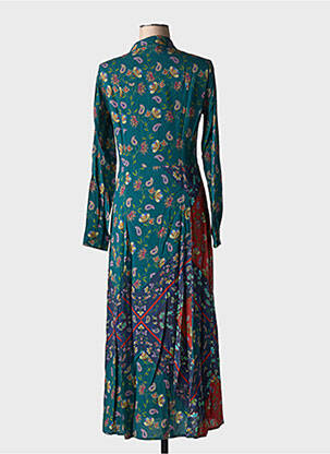 Robe longue manches longues manches longues vert YERSE femme