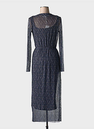 Robe longue manches longues manches longues bleu YAYA femme