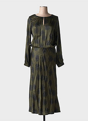 Robe longue manches longues manches longues vert HARTFORD femme