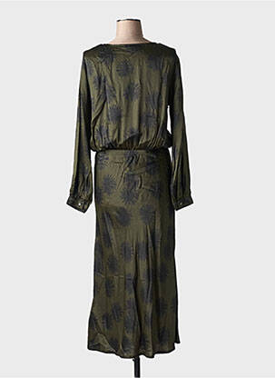 Robe longue manches longues manches longues vert HARTFORD femme