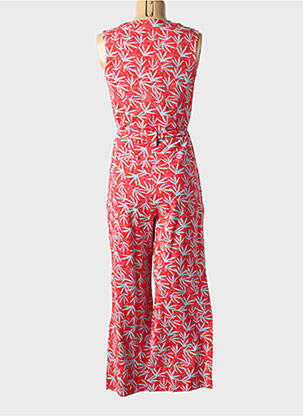 Combi-pantalon fermeture boutonnée sur le devant sans manche rouge ZILCH femme