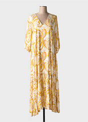Robe longue jaune LA REINE TRICOTE pour femme seconde vue