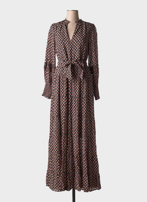 Robe longue manches longues manches longues noir FABIENNE CHAPOT femme