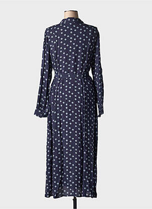 Robe longue manches longues manches longues bleu YAYA femme