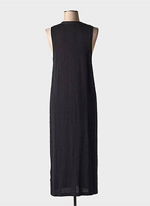 Robe pull col v sans manche noir YERSE femme