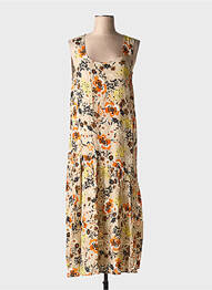 Robe longue sans manche sans manche beige TOUPY femme