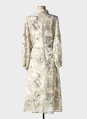 Robe longue manches longues manches longues beige MSCH COPENHAGEN femme