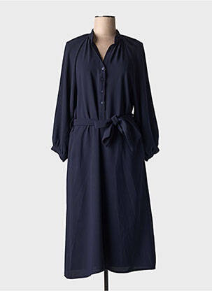 Robe longue manches longues manches longues bleu TOUPY femme