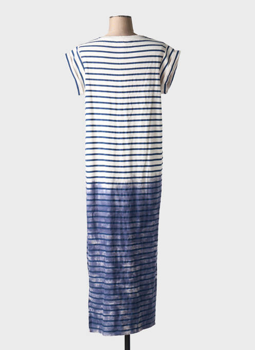 Robe longue manches courtes manches courtes bleu FIVE femme