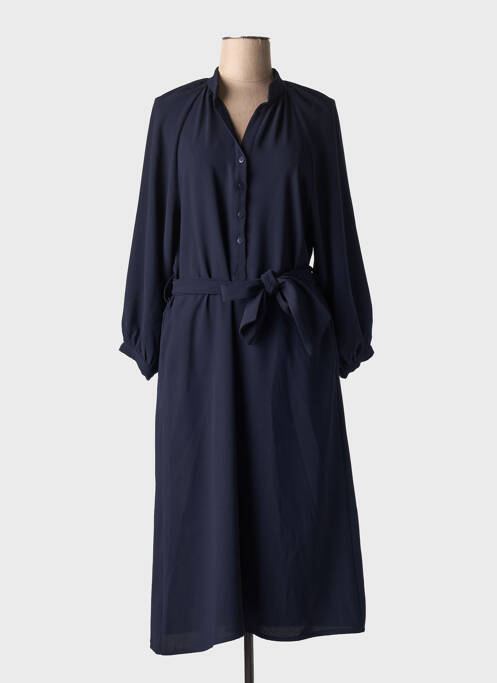 Robe longue manches longues manches longues bleu TOUPY femme