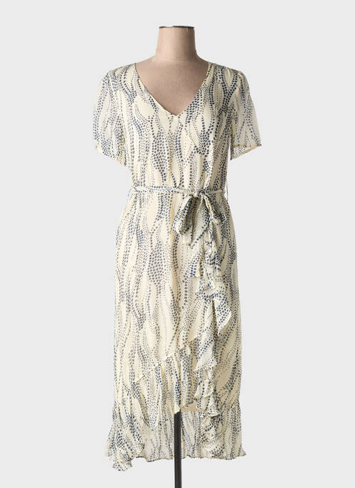 Robe mi-longue beige IDANO pour femme