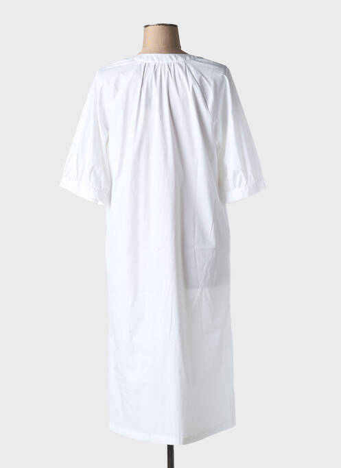 Robe mi-longue blanc TOUPY pour femme