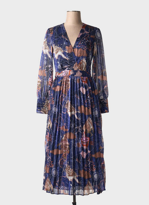 Robe mi-longue bleu SCOTCH & SODA pour femme