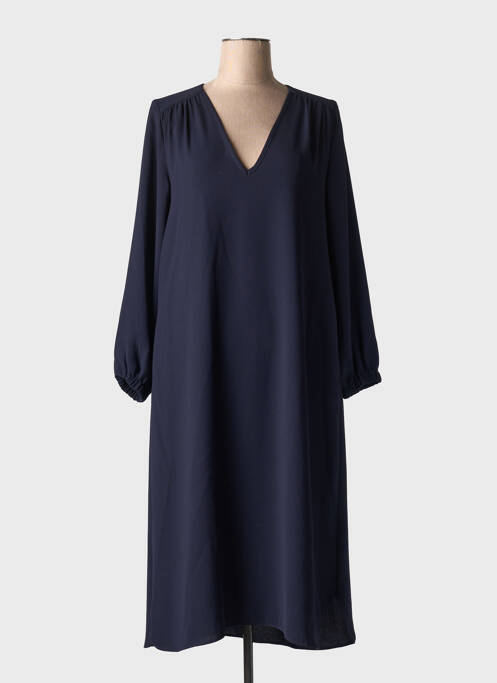 Robe mi-longue bleu TOUPY pour femme