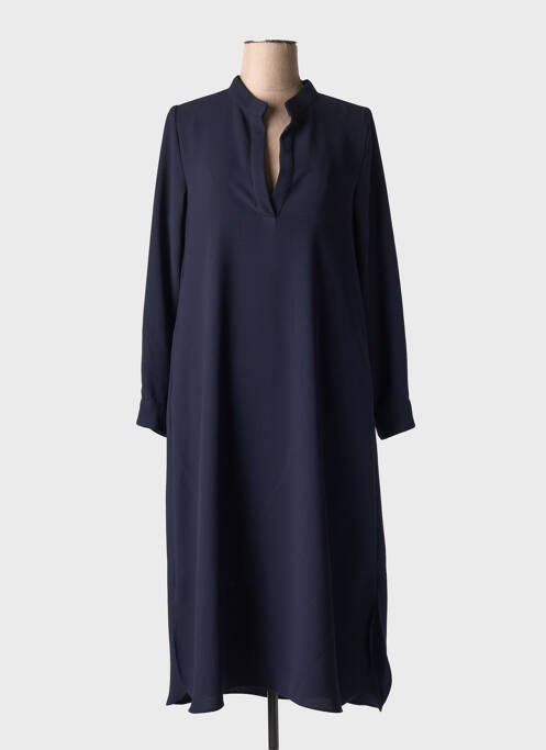 Robe mi-longue bleu TOUPY pour femme