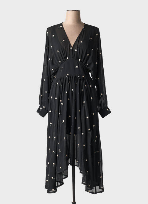 Robe mi-longue noir IDANO pour femme