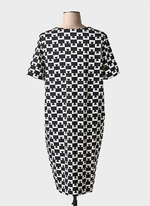 Robe mi-longue manches courtes manches courtes noir ZILCH femme
