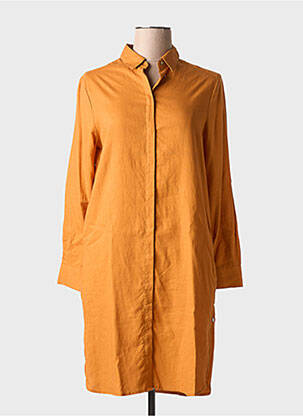 Robe courte manches longues manches longues orange YERSE femme