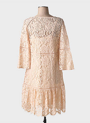 Robe mi-longue manches 3/4 manches 3/4 rose MARC AUREL femme