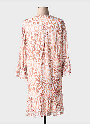 Robe mi-longue manches 3/4 manches 3/4 rose MARC AUREL femme