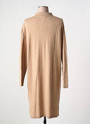 Robe pull stretch manches longues marron YERSE femme