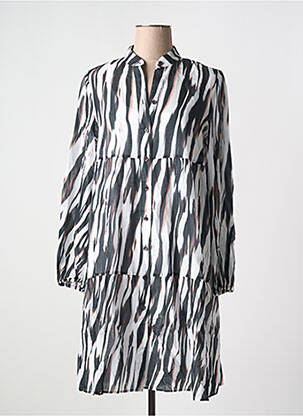 Robe mi-longue manches longues manches longues noir MARC AUREL femme