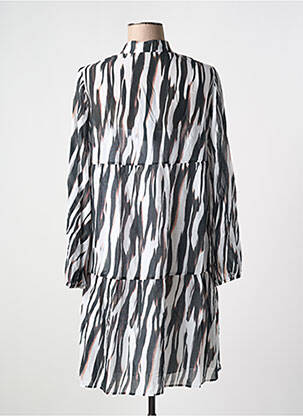 Robe mi-longue manches longues manches longues noir MARC AUREL femme