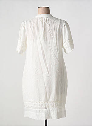 Robe courte coupe fluide manches courtes blanc HARTFORD femme