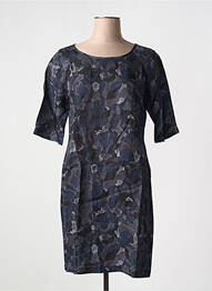 Robe courte manches courtes manches courtes bleu YAYA femme