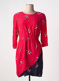 Robe courte manches 3/4 manches 3/4 rouge IDANO femme