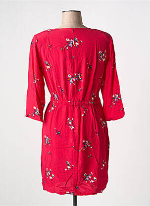Robe courte manches 3/4 manches 3/4 rouge IDANO femme
