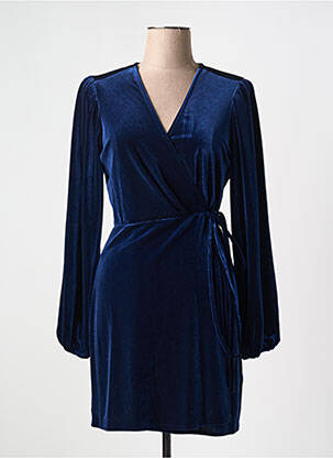 Robe courte manches longues manches longues bleu KOCCA femme