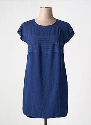 Robe courte manches courtes manches courtes bleu SEE U SOON femme